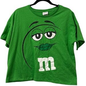Women’s M&M Green Crop Top Size Large